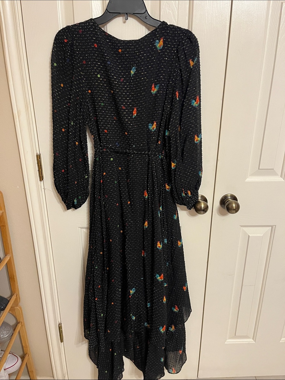 FARM Rio Black High-Low Floral Wrap Dress - Picture 5 of 10